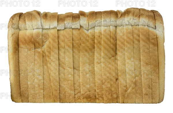Isolated Loaf Of White Sliced Bread On A White Background