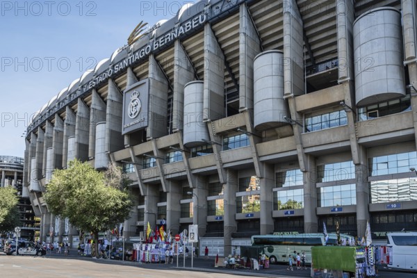 Madrid, Spain, September 14, 2016: Santiago Bernabeu Stadium. It is the current home stadium of Real Madrid Football Club. Outdoors view, Europe