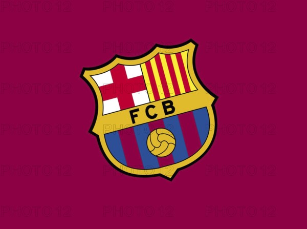 Rotated to left, Barcelona logo colors, Soccer, Logo