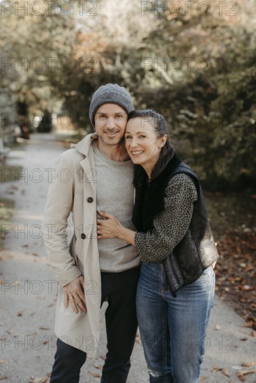 Couple, 40+, in the park