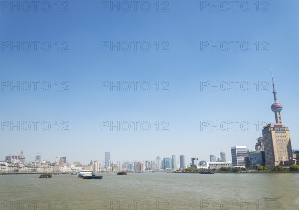 View of shanghai river buildings in china
