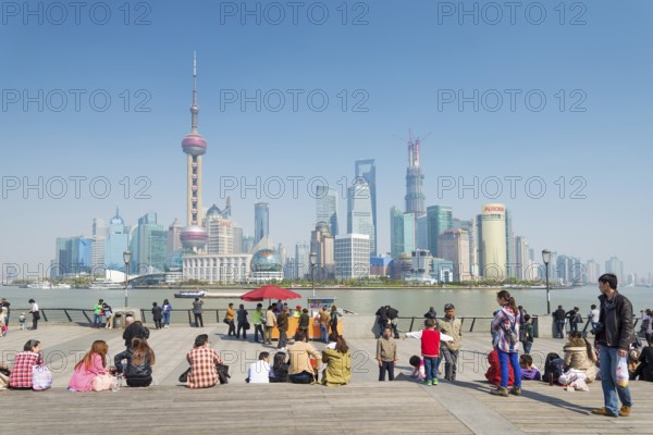View of pudong skyline in shanghai china