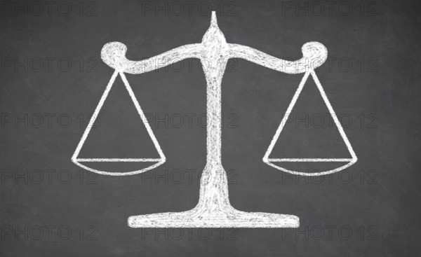 Scales, made with white chalk on a blackboard