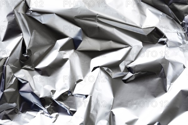 Crumpled aluminium foil background