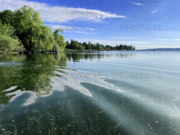 Shore area on Lake Starnberg, Bavaria, Germany, Europe
