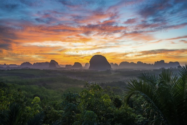 Panorama, Din Daeng Doi, sunrise, Krabi, Thailand, Asia