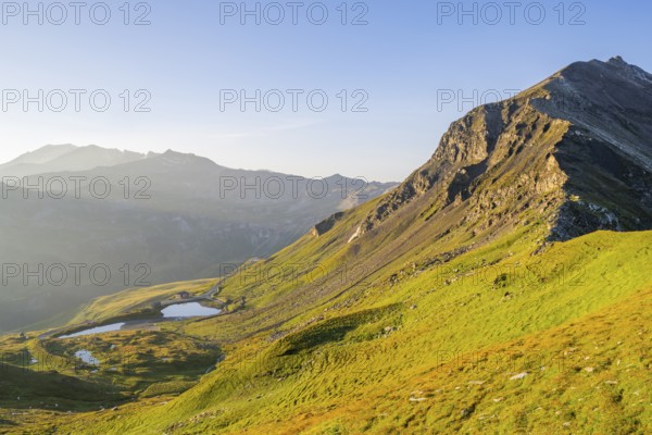 Sunrise in the Mountains at Hochalpenstraße, view from Fuscher Törl, Pinzgau, Salzburg, Austria, Europe