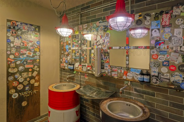 Washroom men's toilet pub Heiligenhafen Baltic Sea Germany