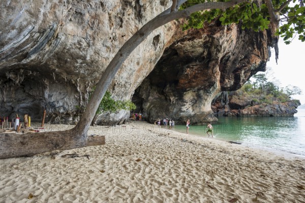 Princess Cave, Phra Nang Cave Shrine, Ao Phra Nang Beach, Railay Beach, Ao Nang, Krabi, Thailand, Asia