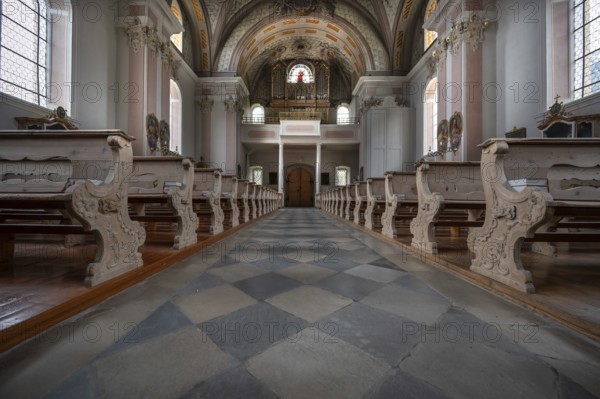 Organ loft of the Heilger Pankratius church, Bahnstraße 1, Telfes im Stubai, Austria the