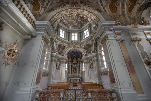 Chancel of the collegiate basilica, Neustift St Margarethen, Vahrn, district of Bozen, South Tyrol, Italy, Europe