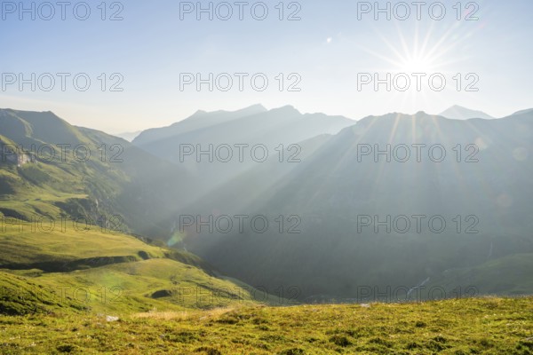 Sunrise in the Mountains at Hochalpenstraße, Pinzgau, Salzburg, Austria, Europe