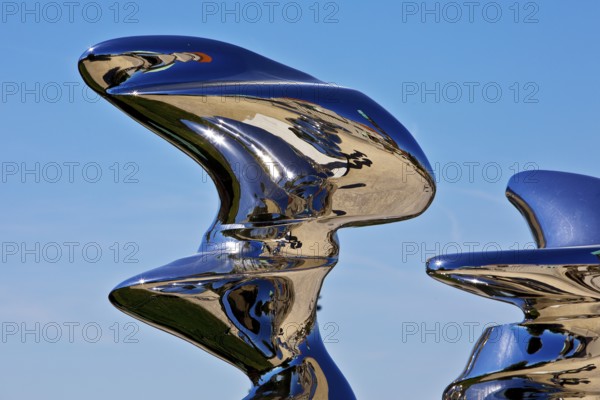 Stainless steel sculpture entitled Points of View by Tony Cragg, Mathildenhöhe, Darmstadt, Hesse, Germany, Europe