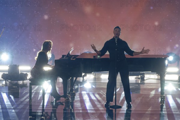 Patrice and Daniel Aminati with the song Steh auf at the Beatrice Egli Show in Studio Berlin Adlershof on 08.04.2025. The broadcast will take place on Easter Saturday, 19 April 2025, 20:15, on Ersten