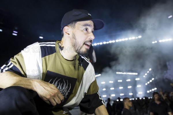 Mike Shinoda, singer and bassist of Linkin Park live on From Zero World Tour 2025 at the Olympiastadion Berlin on 18 June 2025