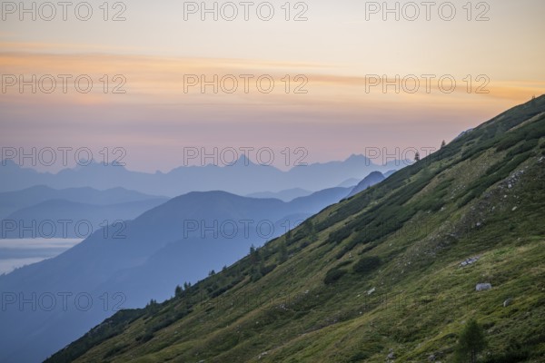 Sunrise in the Mountains at Hochalpenstraße, Pinzgau, Salzburg, Austria, Europe