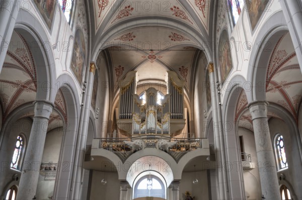 Organ loft of the parish church of St Peter and Paul, Kirchstraße 25, Telfs, Austria, Europe