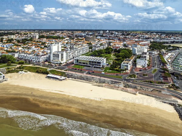 Royan from a drone, Nouvelle-Aquitaine, Charente-Maritime, France, Europe