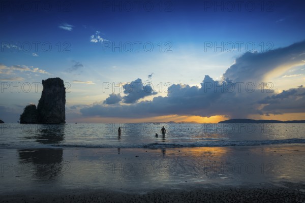 Pai Plong Beach, sunset, Ao Nang, Krabi, Thailand, Asia