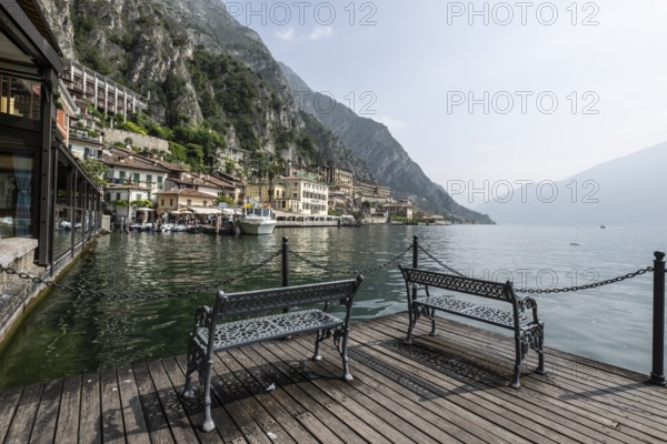 Limone, old town, harbour area, Lombardy, Italy, Europe