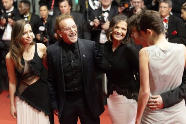 Cannes, France - 16.5.2024: Bono and Ali Hewson on the red carpet at the 78th Cannes International Film Festival. The 78th Cannes International Film Festival will take place from 13 to 24 May 2025