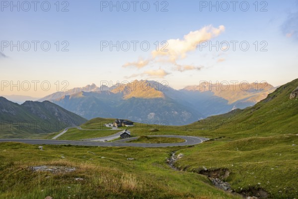 Sunrise in the Mountains at Hochalpenstraße, Pinzgau, Salzburg, Austria, Europe