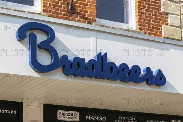 Bradbeers department store shop in city centre of Salisbury, Wiltshire, England, UK
