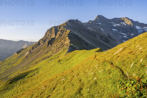Sunrise in the Mountains at Hochalpenstraße, view from Fuscher Törl, Pinzgau, Salzburg, Austria, Europe