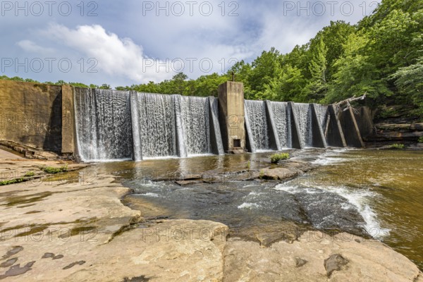 A. Miller dam on the Little River at Desoto State park near Mentone, Alabama