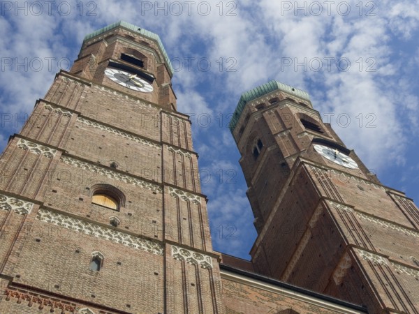 Towers of the Church of Our Lady, Cathedral of Our Lady, Munich, Bavaria, Germany, Europe