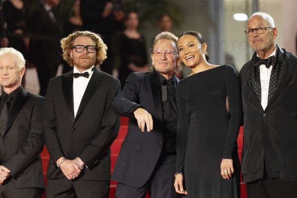 Cannes, France - 16.5.2024: Jacknife Lee, Erik Messerschmidt, Bono, Kelly McNamara, Jon Kamen, Jennifer Picht, Dave Sirulnick on the red carpet during the 78th Cannes International Film Festival. The 78th Cannes International Film Festival will take place from 13 to 24 May 2025