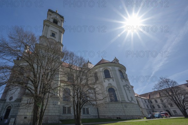 Basilica of St Alexander and Theodor, Ottobeuren Monastery, Sonnenstern, Ottobeuren, Unterallgäu, Bavaria, Germany, Europe