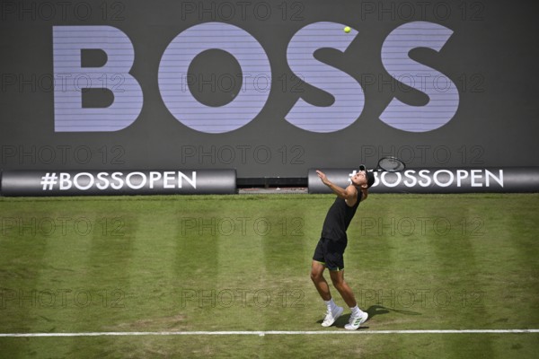 Justin Engel GER Action Logo, Tennis, ATP 250, BOSS Open 2025, Stuttgart, Baden-Württemberg, Germany, Europe