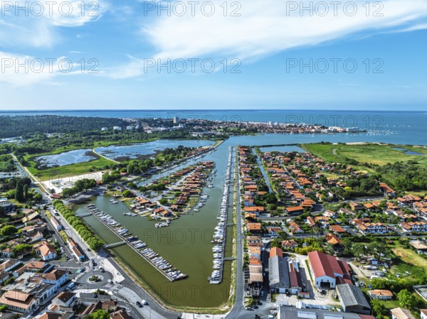 La Teste-de-Buch from a drone, Arcachon, Gironde, France, Europe