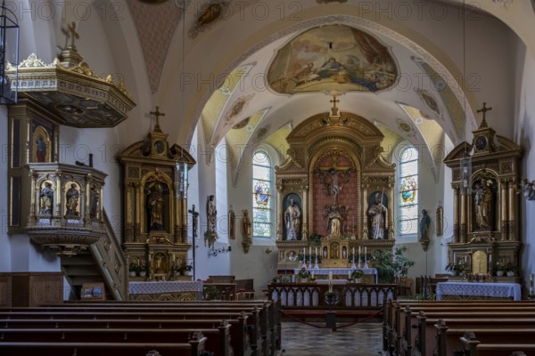 Former pilgrimage and filial church Heilig Blut, Umrathshausen, Bavaria, Germany, Europe