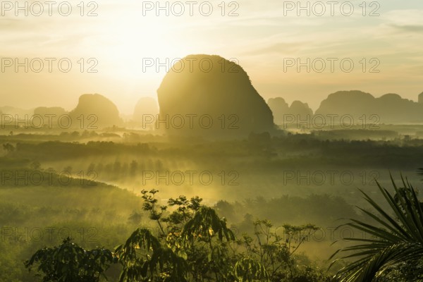 Panorama, Din Daeng Doi, sunrise, Krabi, Thailand, Asia