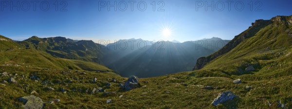 Sunrise in the Mountains at Hochalpenstraße, Pinzgau, Salzburg, Austria, Europe