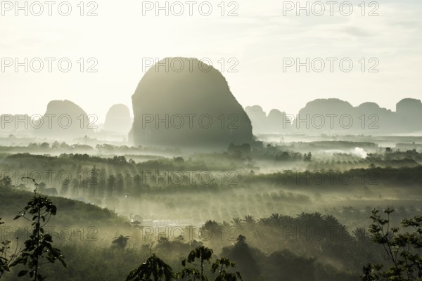 Panorama, Din Daeng Doi, sunrise, Krabi, Thailand, Asia