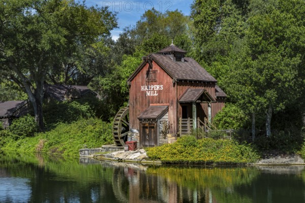 Harpers Mill on Tom Sawyer Island in the Frontierland area of Magic Kingdom at Walt Disney World, Orlando, Florida
