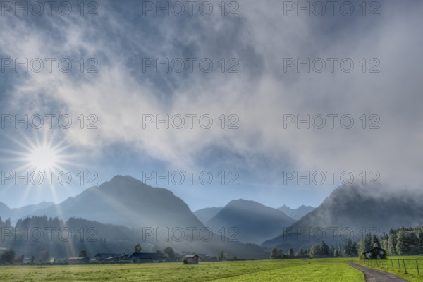 Autumnal morning atmosphere in the Allgäu