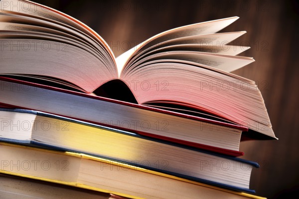 Composition with books on the table