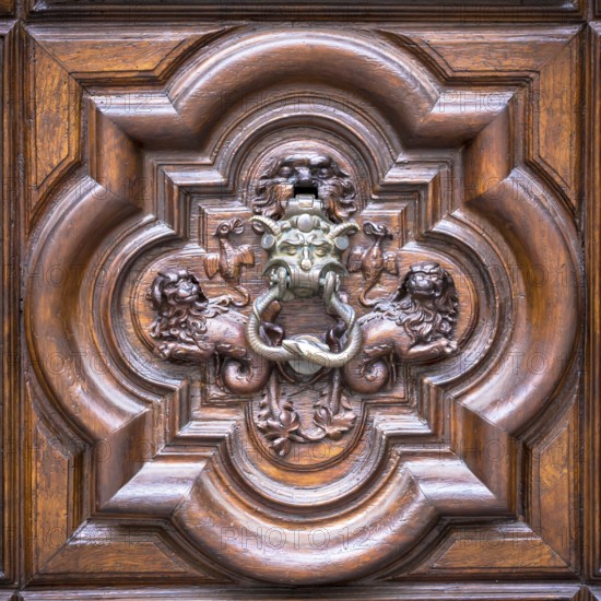 Detail of the Devil Door in Turin, Italy. Located in Via Vittorio Alfieri, dated around 1850. The legend says that this door was not there the evening before and it appears mysteriously the morning after