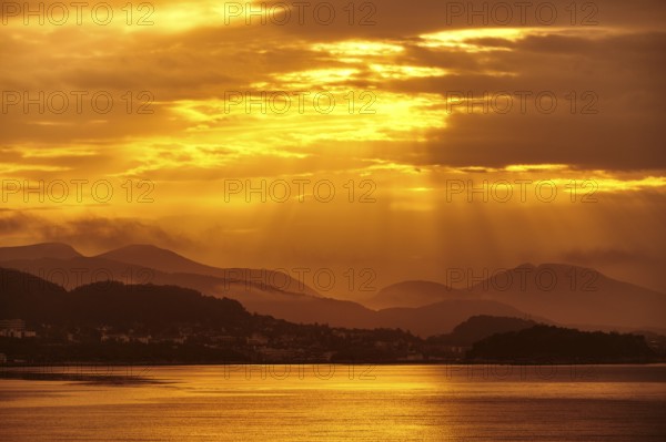 Travelling norwegian fjord nature by cruise ship