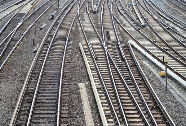 Railway tracks at Hamburg Central Station