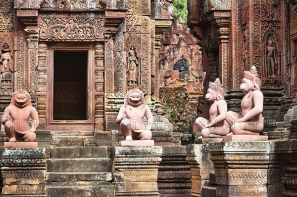 Khmer culture at Banteai Srei temple. Siem Reap Cambodia