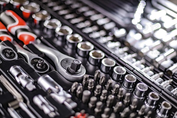 Composition with a variety of metal tools