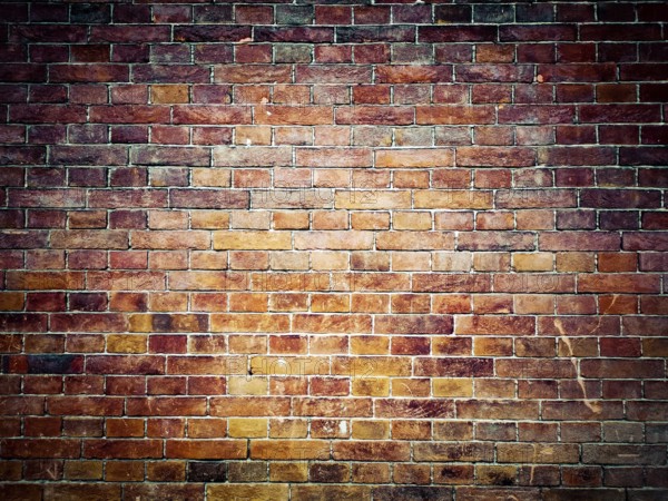 Dark brown and red old brick wall, background image