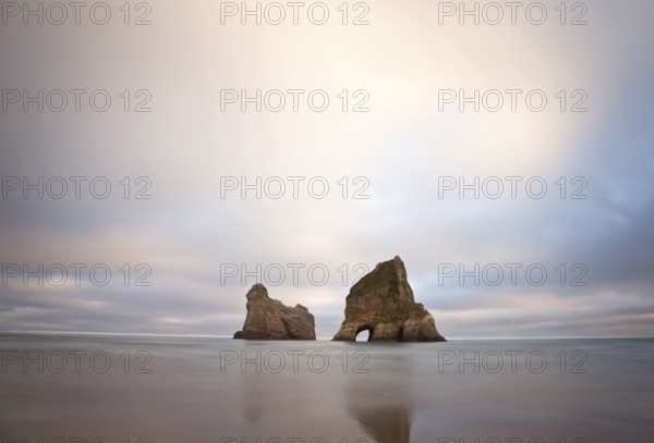 Farewell Spit New Zealand beach Rock haystacks