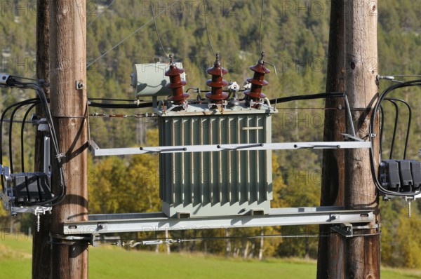 Transformer on a power pole Transformer on a power pole