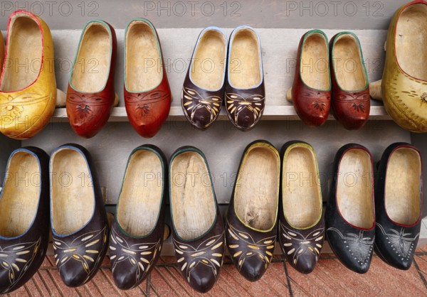 Zuecos madrenas traditional wooden shoes from Asturias of Spain